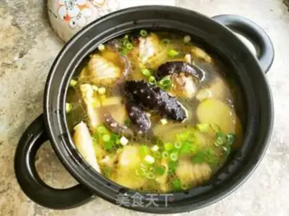 Make Chicken stew, sea cucumber step 7
