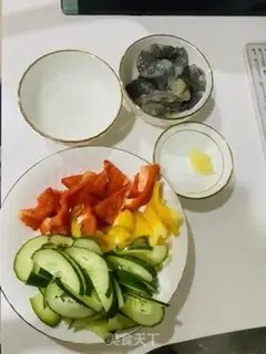 Make Pepper cucumber shrimp step 0