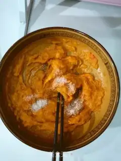 Make Homemade pumpkin noodles step 2