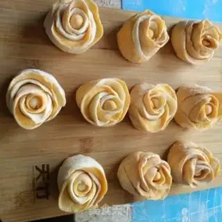 Make Double rose buns step 4