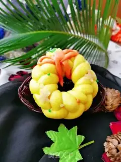 Make Christmas pumpkin ring step 21