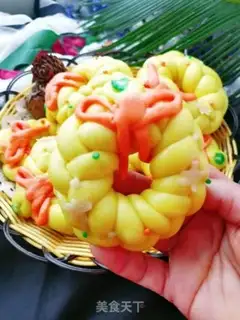 Make Christmas pumpkin ring step 22