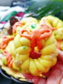 Make Christmas pumpkin ring step 23