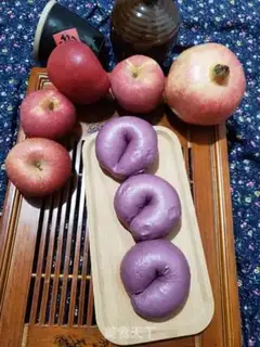 Make Purple donut buns step 7