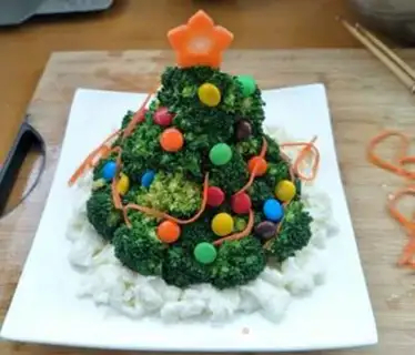 Make The West Blue Flower Christmas tree step 7