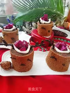 Make A moose cake roll step 21