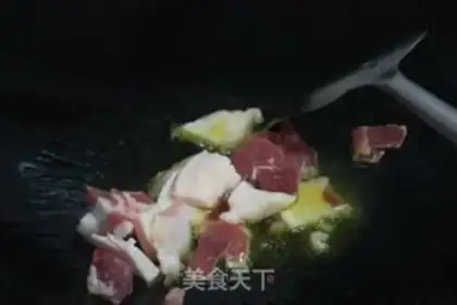 Make Powder pork powder step 1