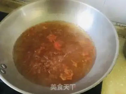 Make Ketchup, egg gravy soup step 3