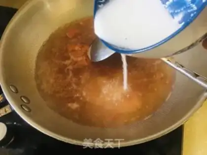 Make Ketchup, egg gravy soup step 4