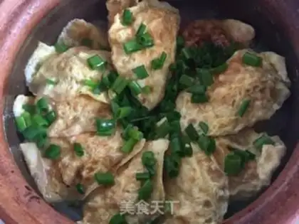 Make The radish egg dumplings step 14