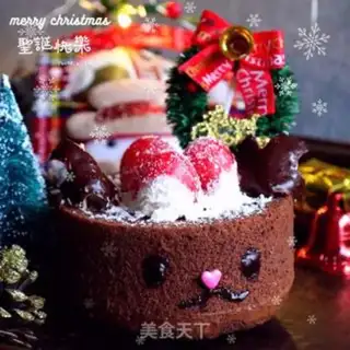 Make Christmas moose cake step 21