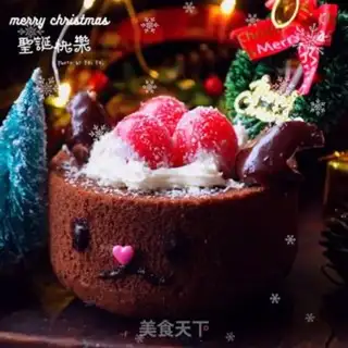 Make Christmas moose cake step 22
