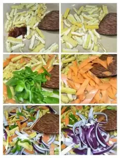 Make Onion fried beans step 3