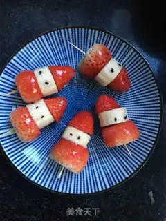 Make Strawberry Snowman step 7