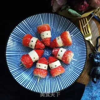Make Strawberry Snowman step 8