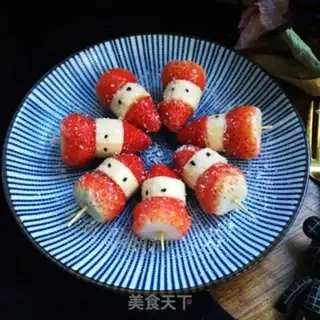 Make Strawberry Snowman step 9