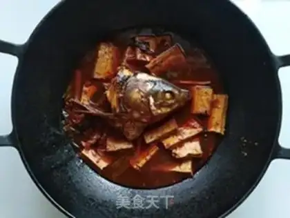 Make Tofu burns fish heads step 6