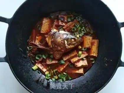 Make Tofu burns fish heads step 7