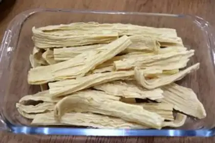 Make A fan of steamed peppers step 1