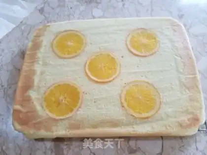 Make Orange cake roll step 15