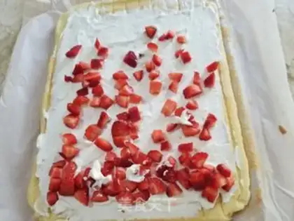 Make Orange cake roll step 17