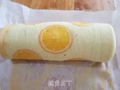 Make Orange cake roll step 19