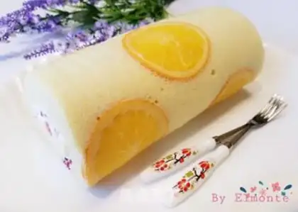 Make Orange cake roll step 20