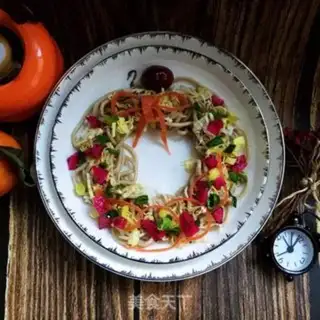 Make The ring of Christmas fruit and vegetables step 7