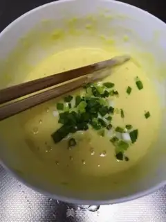 Make Onion egg burrito step 3
