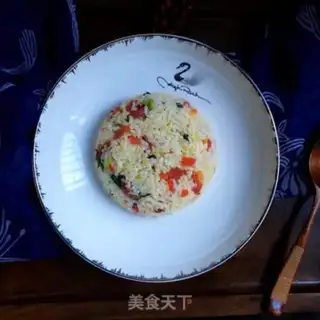 Make Carrot and sausage fried rice step 8