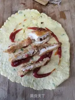 Make Onion egg burrito step 7