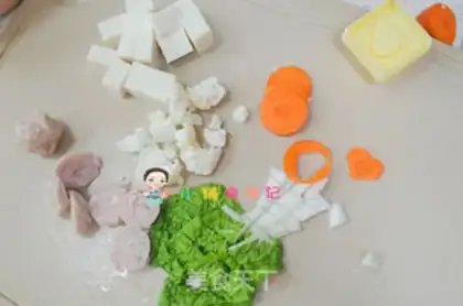 Make Tofu meatball soup step 1