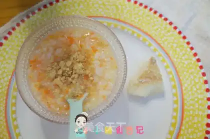 Make Pork pine carrot congee step 5