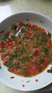 Make Chili fried eggs step 1