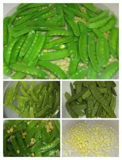 Make Dutch bean carrot fried corn step 1
