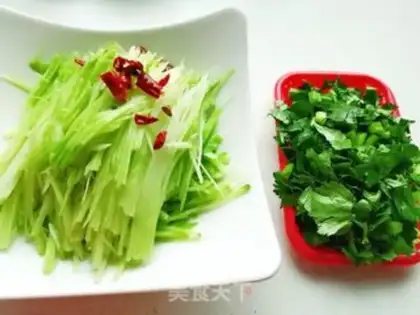 Make Celery and radish step 1