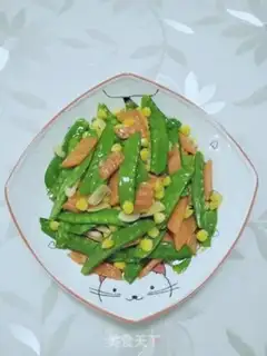 Make Dutch bean carrot fried corn step 5