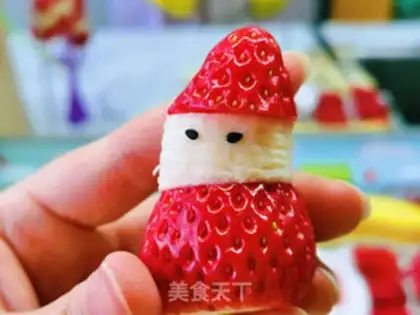 Make Strawberry Snowman step 6