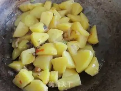 Make Potato with abalone sauce step 5