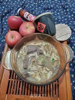 Make Duck blood fan soup step 12
