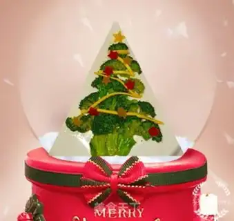 Make Garlic orchid Christmas tree step 10