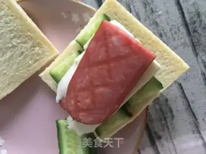 Make Cheese ham sandwich step 13