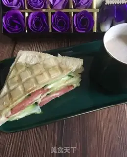 Make Cheese ham sandwich step 20