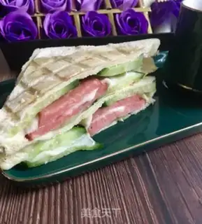 Make Cheese ham sandwich step 21