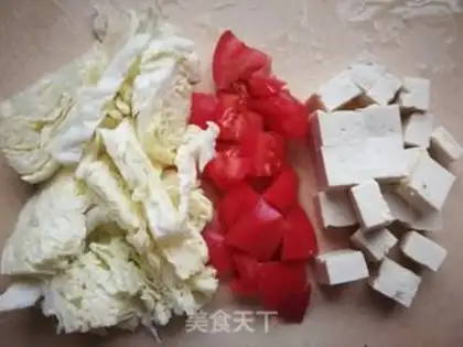 Make Tomato bean curd soup step 2