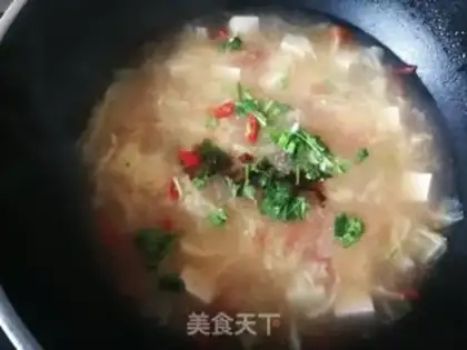 Make Tomato bean curd soup step 9