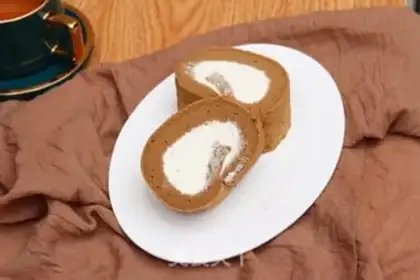 Make Coffee cream rolls step 21