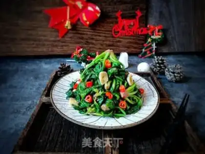 Make The spinach Christmas tree step 8