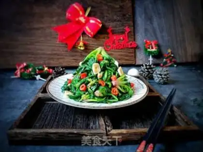 Make The spinach Christmas tree step 9