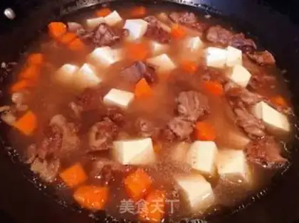 Make Cow carrot tofu soup step 8